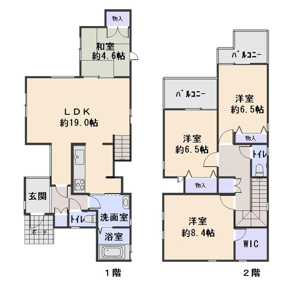Floor plan. 35,800,000 yen, 4LDK + S (storeroom), Land area 138.74 sq m , Building area 105.35 sq m