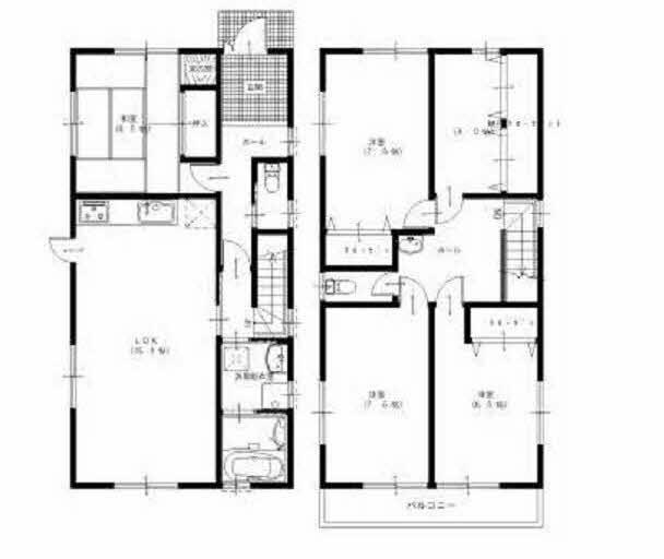 Floor plan. 32,500,000 yen, 4LDK + S (storeroom), Land area 154 sq m , Building area 119.24 sq m