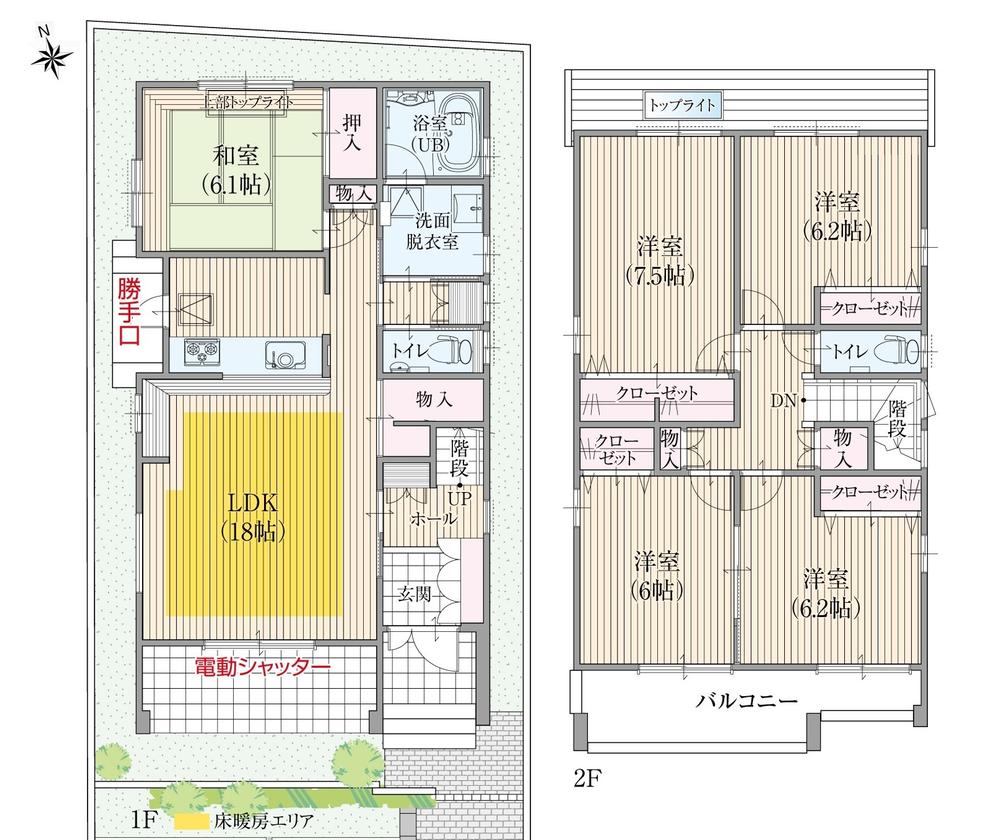 Floor plan. (T-3), Price 42,800,000 yen, 5LDK, Land area 138.48 sq m , Building area 119.88 sq m