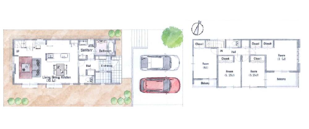 Floor plan. 43,800,000 yen, 4LDK, Land area 175.12 sq m , Building area 110.72 sq m
