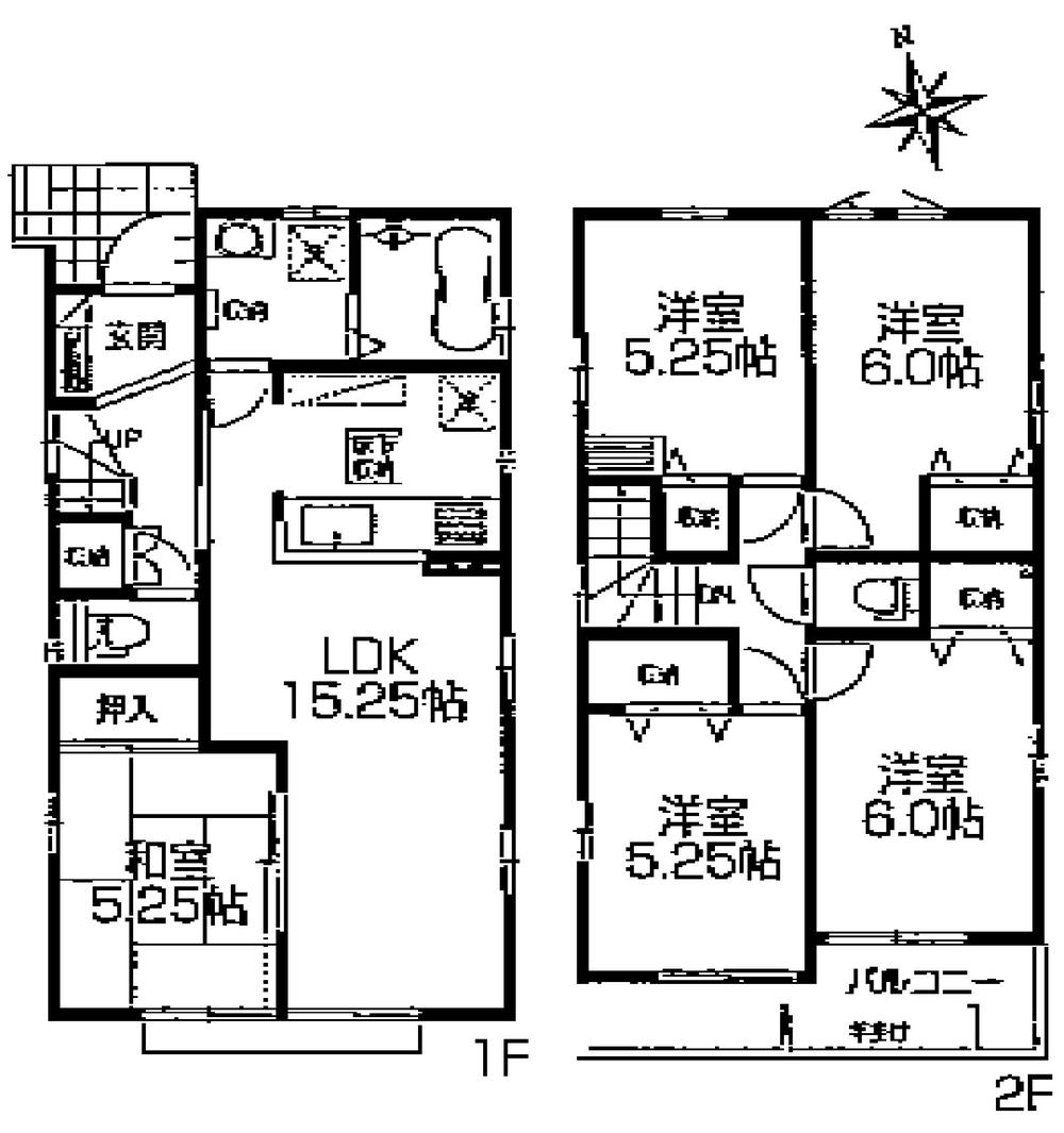 Floor plan. (4 Building), Price 34,800,000 yen, 5LDK, Land area 130.42 sq m , Building area 98.95 sq m