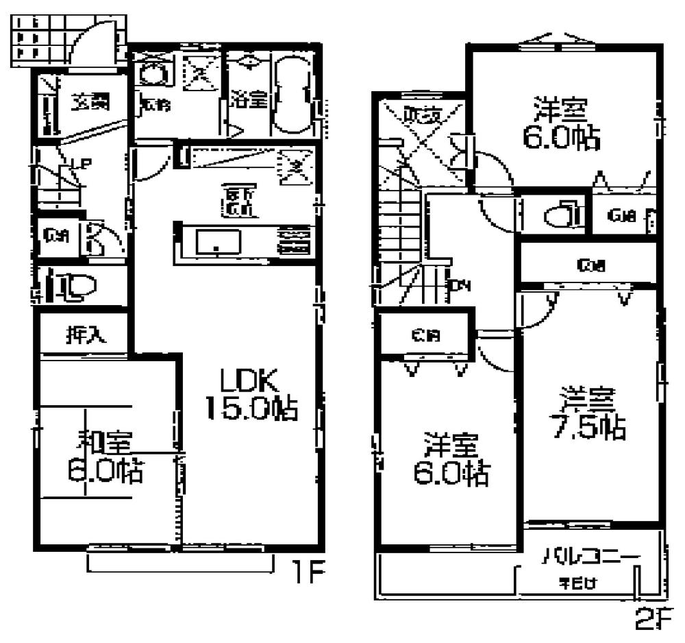 Floor plan. (7 Building), Price 33,800,000 yen, 4LDK, Land area 130.42 sq m , Building area 97.92 sq m