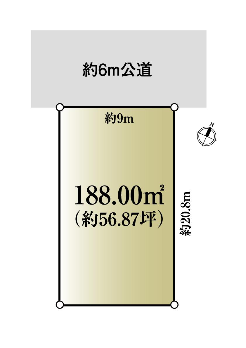 Compartment figure. Land price 30 million yen, Land area 188 sq m