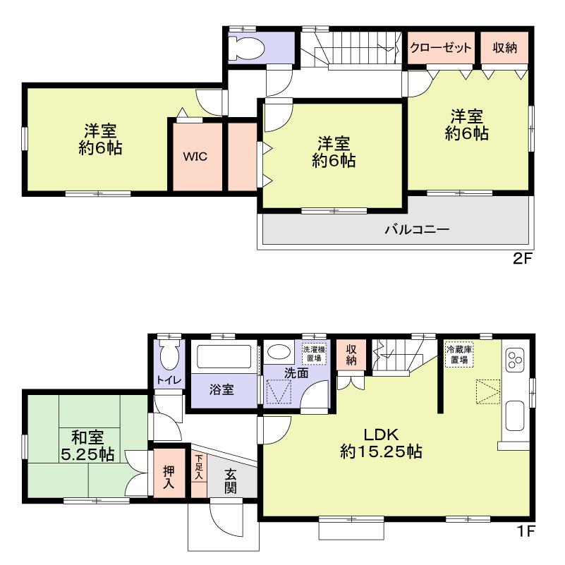 Floor plan. (Building 2), Price 32.7 million yen, 4LDK+S, Land area 127.99 sq m , Building area 97.91 sq m