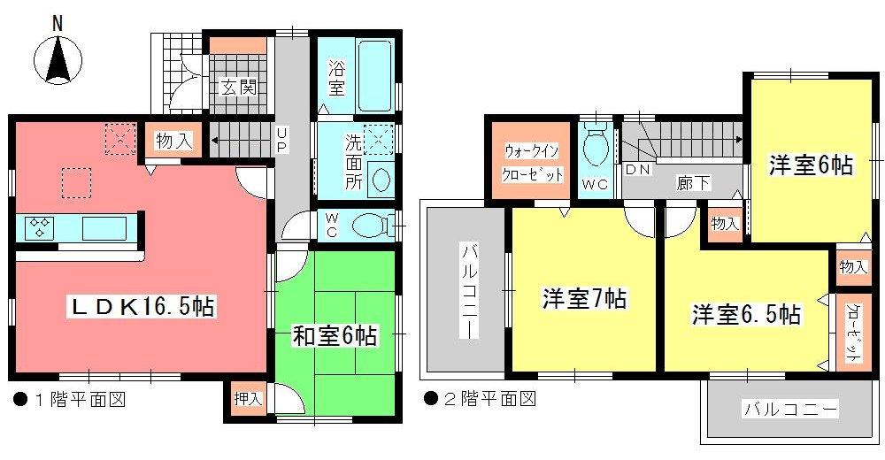 Floor plan. (Building 2), Price 37,900,000 yen, 4LDK, Land area 137.86 sq m , Building area 98.82 sq m