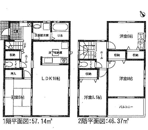 Floor plan. 36,800,000 yen, 4LDK, Land area 121.33 sq m , Building area 103.51 sq m