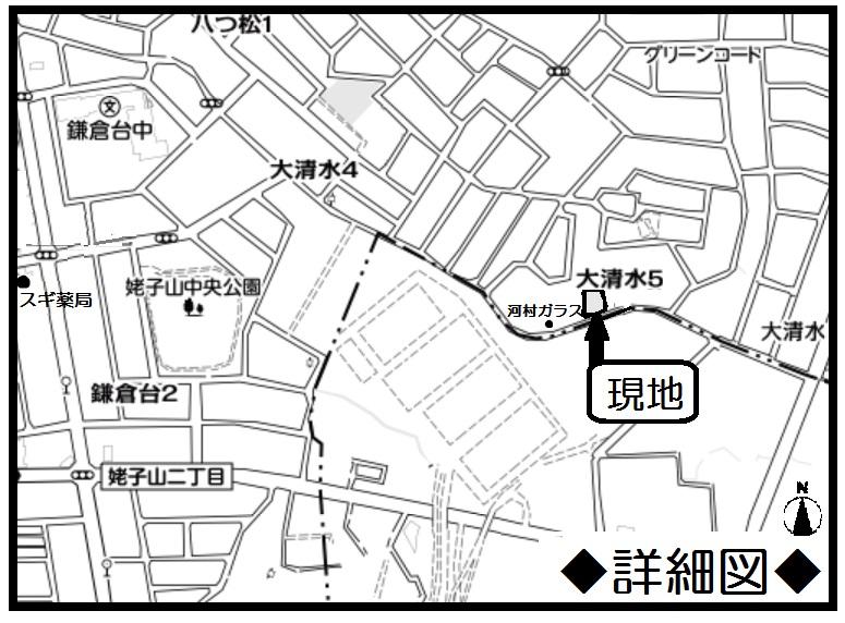 Local guide map.  ☆ Midori-ku Oshimizu 5-chome, 1739 ☆