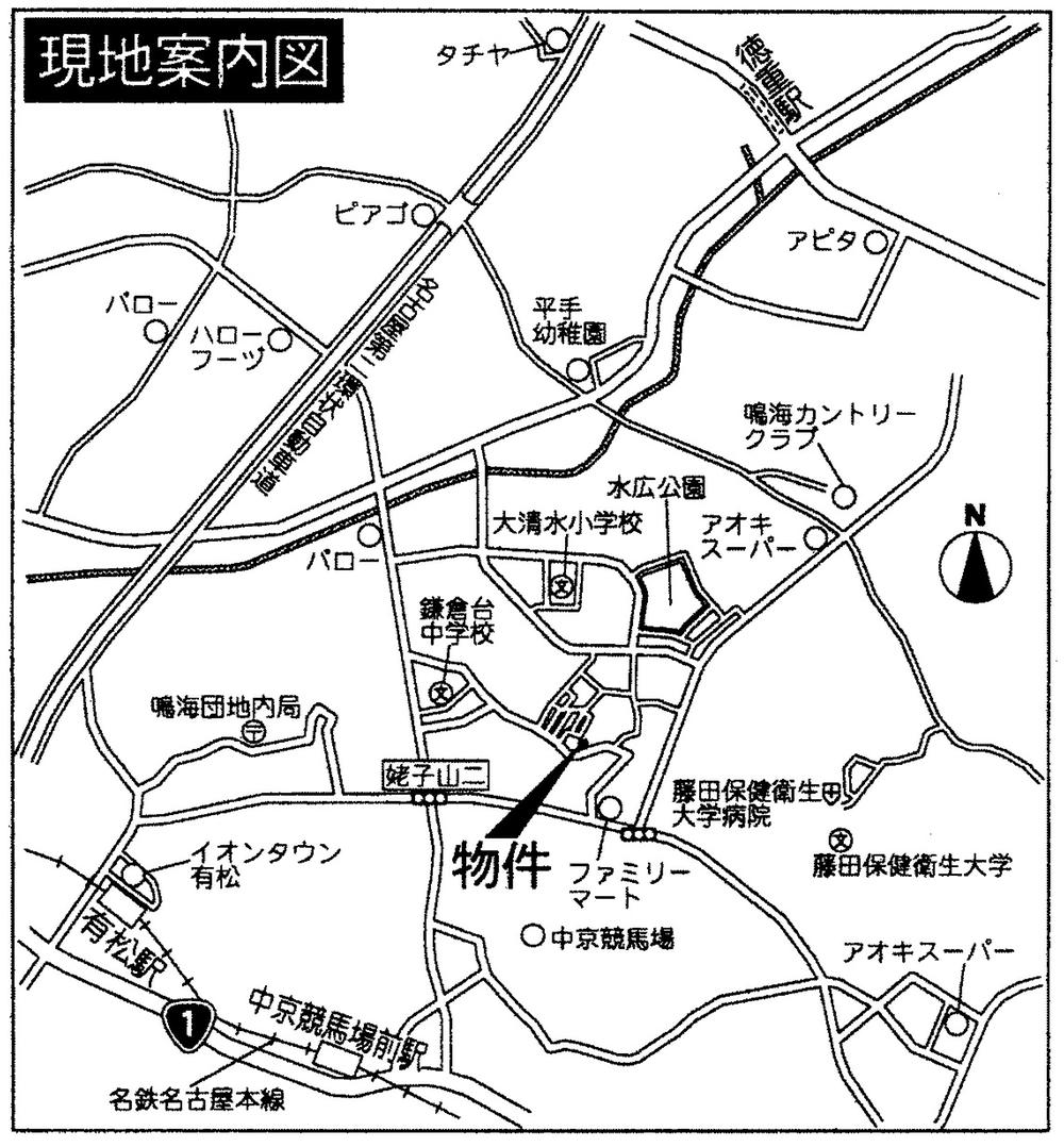 Local guide map.  ☆ Midori-ku Oshimizu 5-chome, 1739 ☆