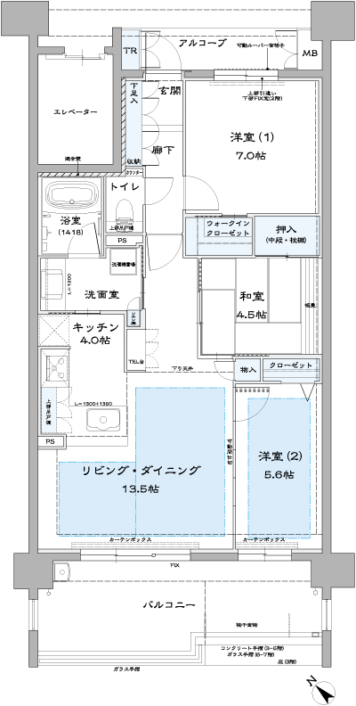 Floor: 3LDK + WIC + TR, the occupied area: 76.59 sq m, Price: 29,700,000 yen ・ 30,300,000 yen