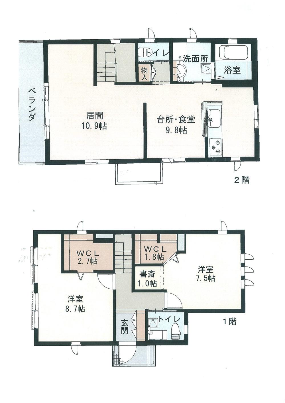 Floor plan. 36,800,000 yen, 3LDK, Land area 133.66 sq m , Building area 99.19 sq m