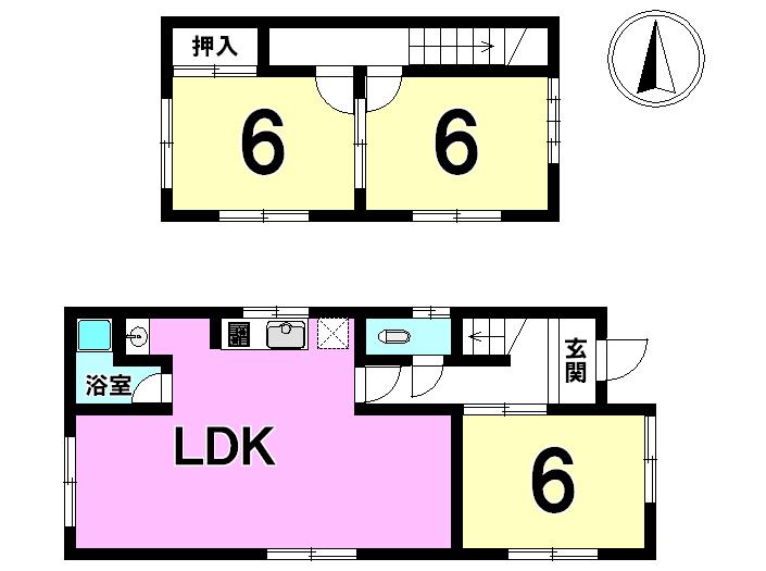 Floor plan. 11.8 million yen, 3LDK, Land area 98.15 sq m , Building area 63.76 sq m
