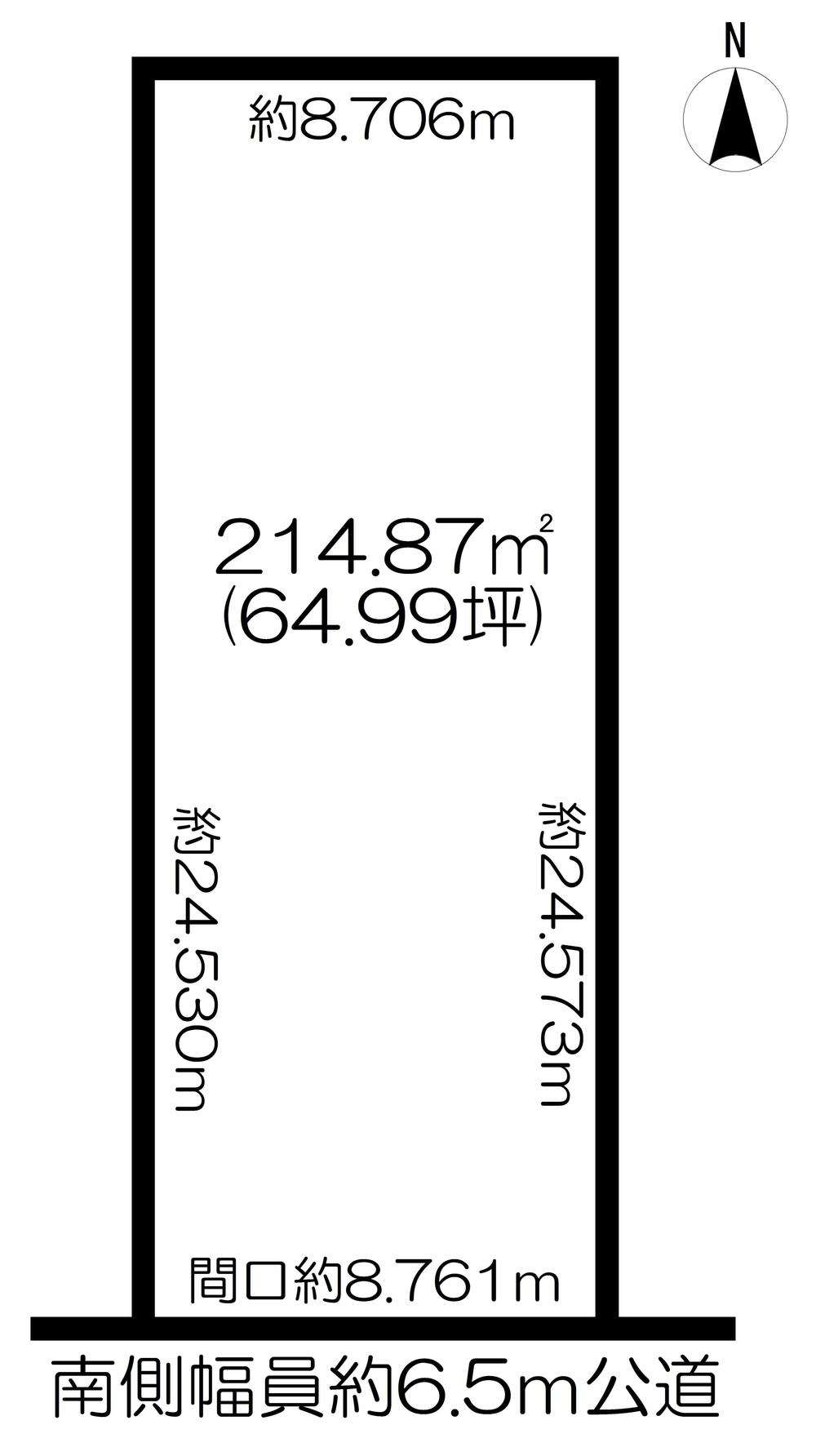 Compartment figure. Land price 31,800,000 yen, Land area 214.87 sq m