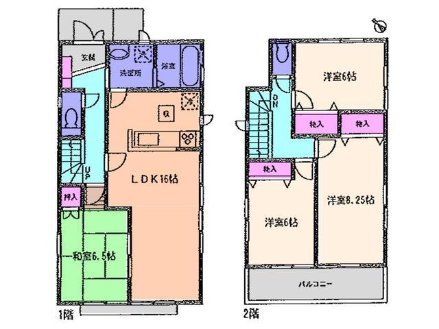 Floor plan. 38,800,000 yen, 4LDK, Land area 120.49 sq m , Building area 100.21 sq m