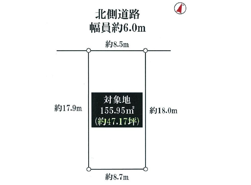 Compartment figure. Land price 22,400,000 yen, Land area 155.95 sq m