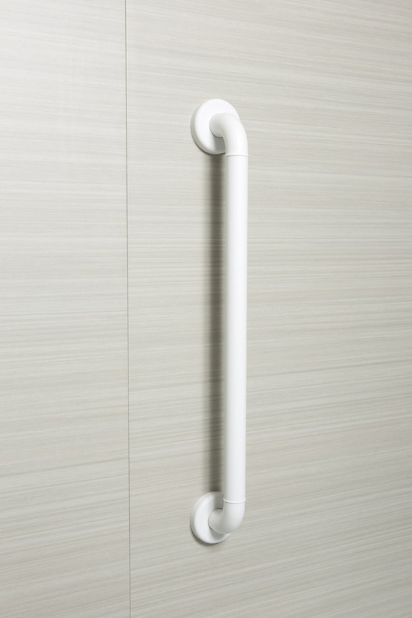 Bathing-wash room.  [handrail] A handrail installed in the prone bathroom in an unstable posture, It has become a easy-to-use design, from children to elderly (same specifications)