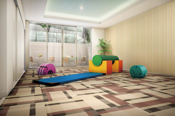 Features of the building.  [party ・ Kids Room] Party Room Owner's and, Complete with a children's room that can be children to play safely. You can also take advantage of as a community space to expand the exchange of owners to each other (Rendering)