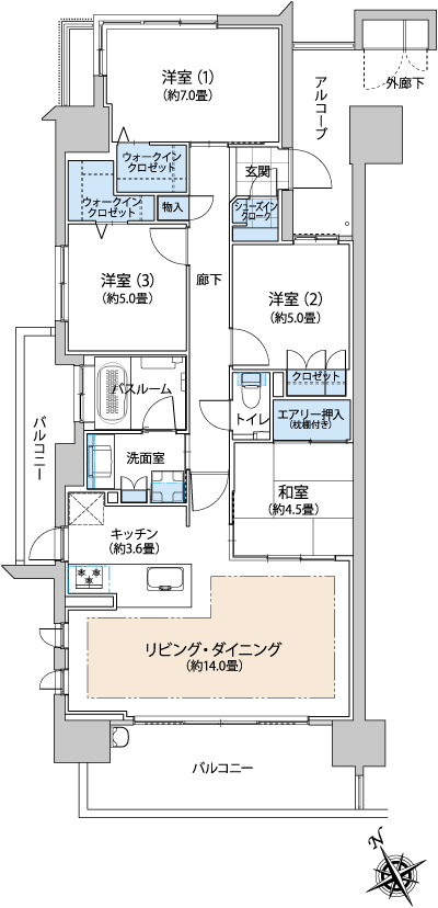 Floor: 4LDK + SIC + 2WIC, occupied area: 91.97 sq m, Price: 38,744,000 yen ・ 39,562,000 yen