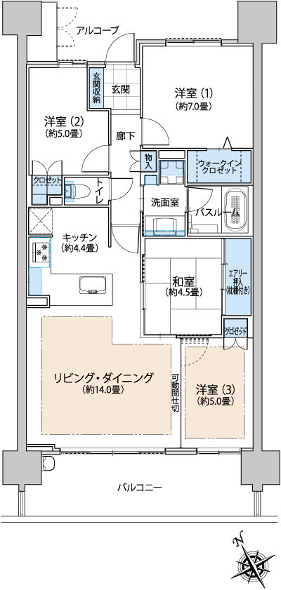 Floor: 4LDK + WIC, the occupied area: 85.76 sq m, Price: 34,860,000 yen ・ 37,518,000 yen