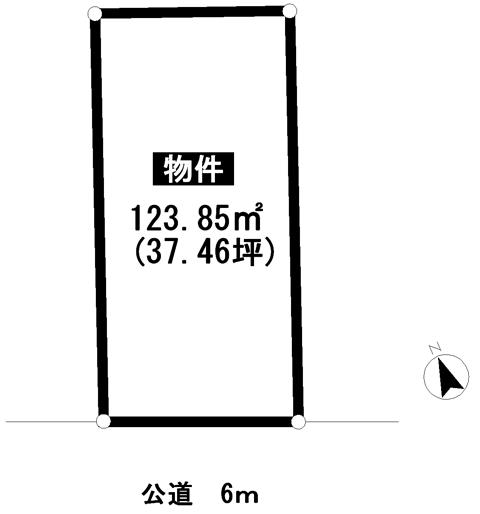 Compartment figure. Land price 21,580,000 yen, Land area 123.85 sq m land view