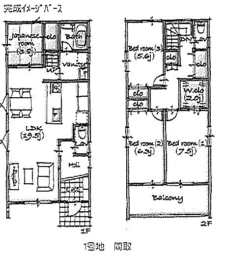 Floor plan. 38,680,000 yen, 4LDK, Land area 127.7 sq m , Building area 105.53 sq m