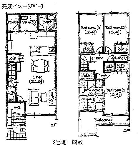 Floor plan. 38,680,000 yen, 4LDK, Land area 127.7 sq m , Building area 105.53 sq m
