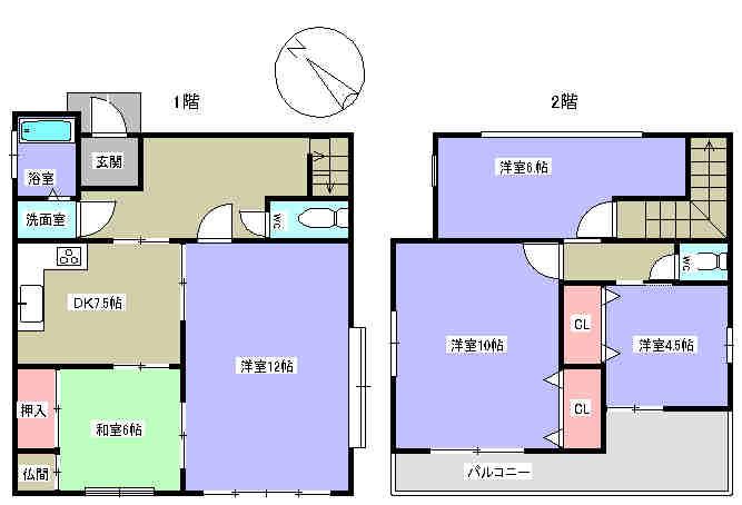 Floor plan. 32,800,000 yen, 5DK, Land area 171.63 sq m , Building area 98.01 sq m