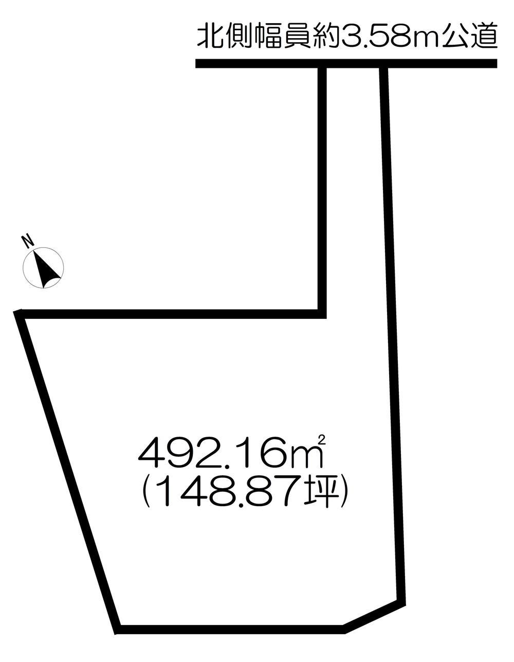 Compartment figure. Land price 23.8 million yen, Land area 492.16 sq m
