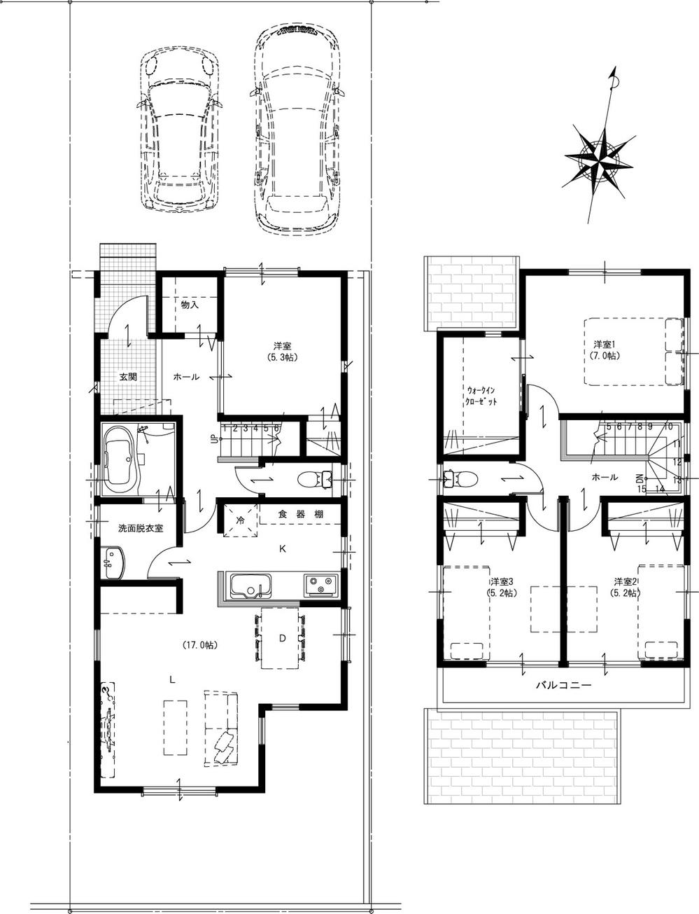 Other building plan example. Building plan example (D compartment) Building price 14.8 million yen (tax included), Building area 108.09 sq m