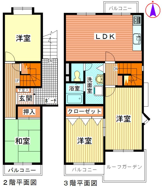 Floor plan. 4LDK, Price 12.5 million yen, Occupied area 97.75 sq m
