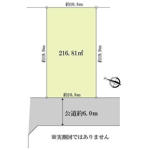 Compartment figure. Land price 28,200,000 yen, Land area 216.81 sq m