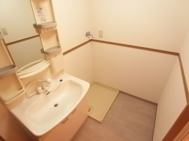 Washroom. Washbasin with shower