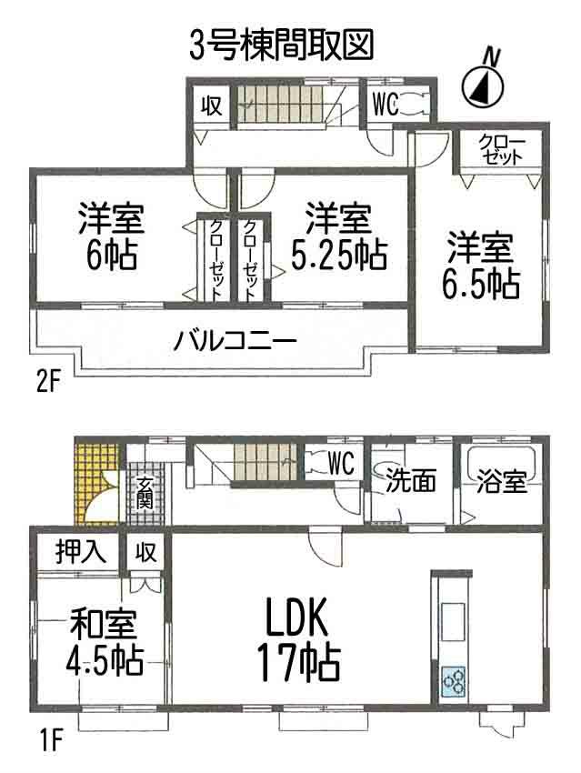 Floor plan. 29,800,000 yen, 4LDK, Land area 137.84 sq m , Building area 96.07 sq m
