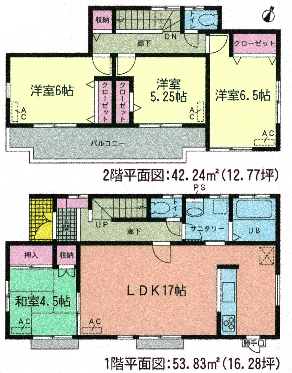 Floor plan. (3 Building), Price 29,800,000 yen, 4LDK, Land area 137.84 sq m , Building area 96.07 sq m