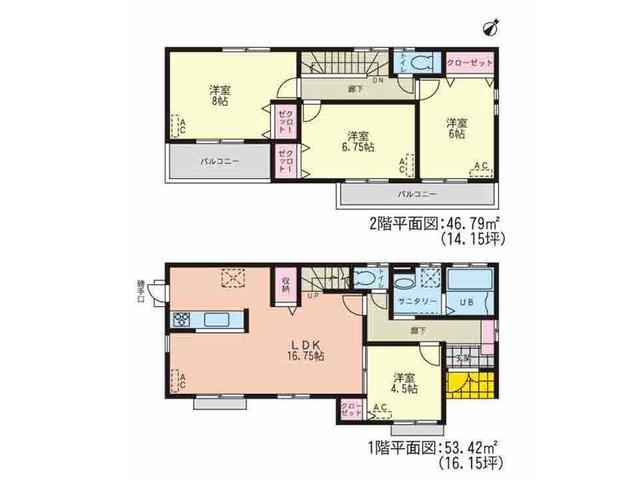 Floor plan. 25,880,000 yen, 4LDK, Land area 127.66 sq m , Building area 100.21 sq m floor plan