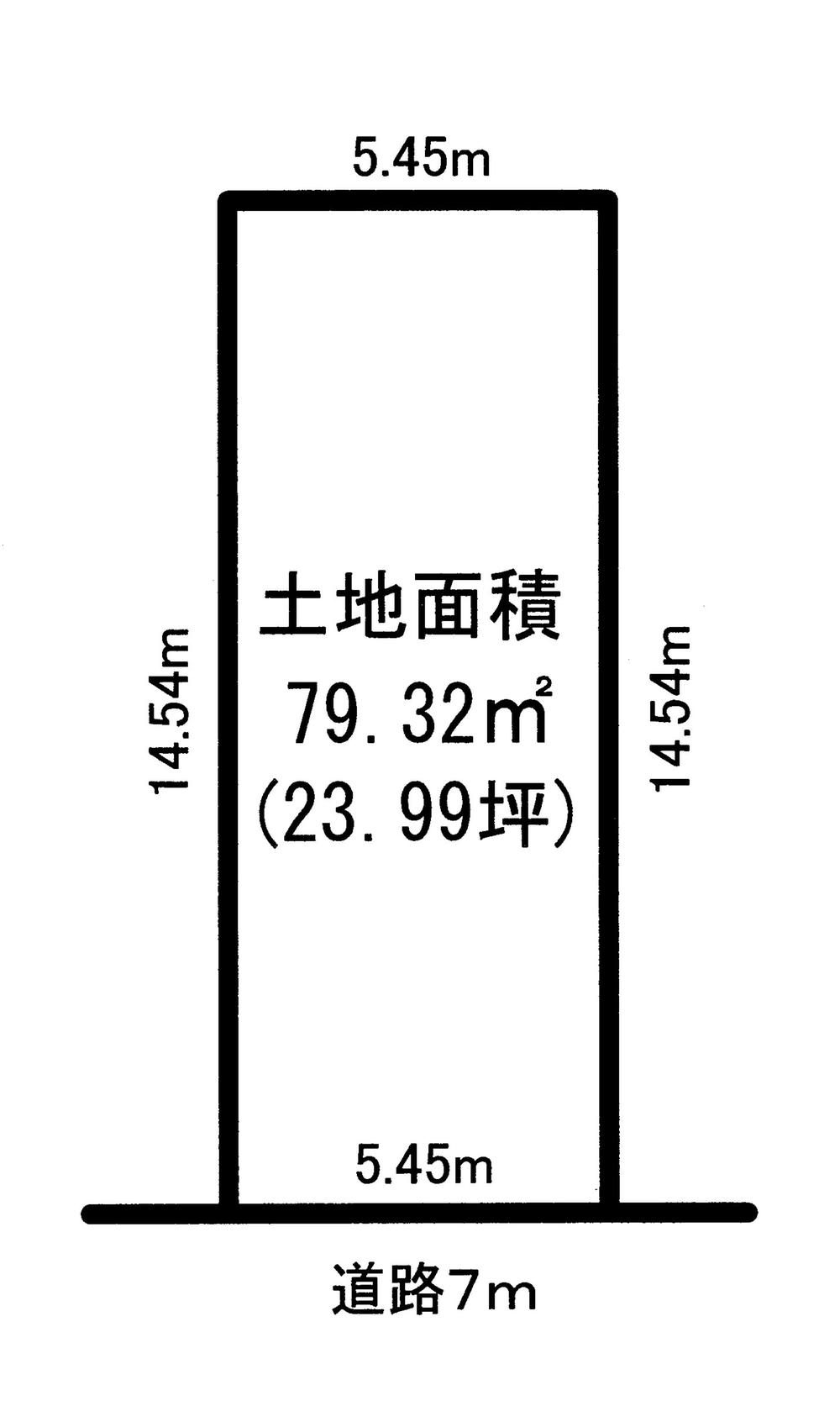 Compartment figure. Land price 9.3 million yen, Land area 79.32 sq m currently, There are quality goods, Around November 25, It is going to be a vacant lot.