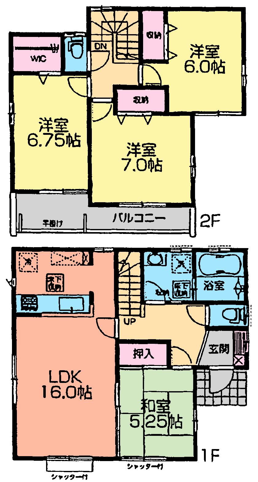 Floor plan. (4 Building), Price 29,900,000 yen, 4LDK, Land area 122.59 sq m , Building area 100.19 sq m