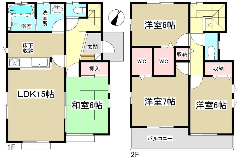 Floor plan. (3 Building), Price 32,900,000 yen, 4LDK, Land area 123.88 sq m , Building area 100.19 sq m