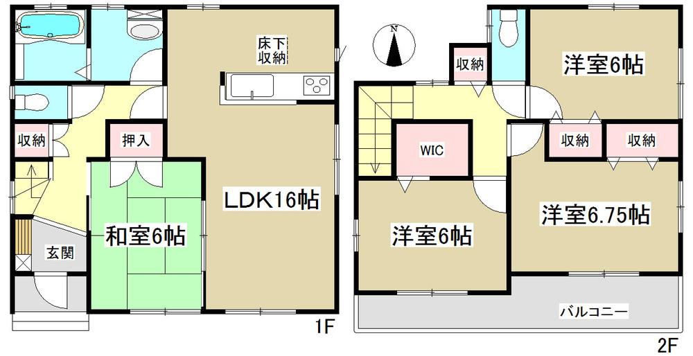 Floor plan. 34,800,000 yen, 4LDK, Land area 123.67 sq m , Building area 100.6 sq m