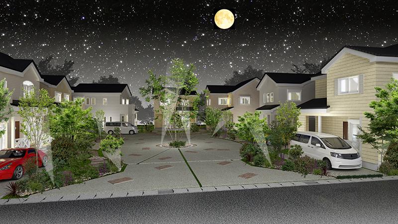 Rendering (appearance). It is a night view image. 2013.04.19 create