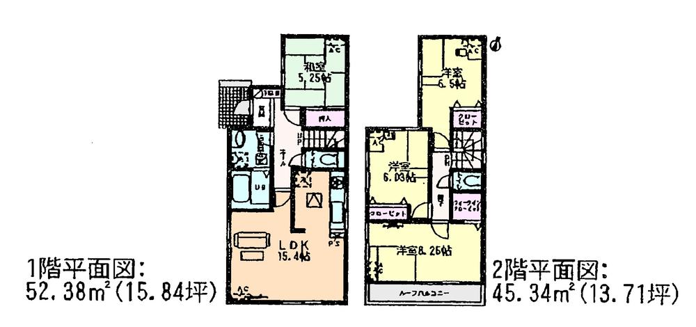 Floor plan. (4 Building), Price 27,800,000 yen, 4LDK, Land area 109.25 sq m , Building area 97.72 sq m