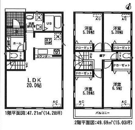 Floor plan. (3 Building), Price 22.5 million yen, 4LDK, Land area 131.73 sq m , Building area 96.9 sq m