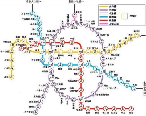 route map. Subway Meijo Line ・ Sakura-dori Line a 9-minute walk from "Aratamabashi station"