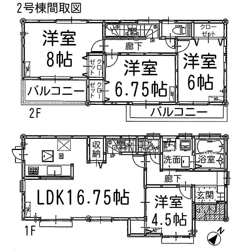 Floor plan. 25,880,000 yen, 4LDK, Land area 127.66 sq m , Building area 100.21 sq m