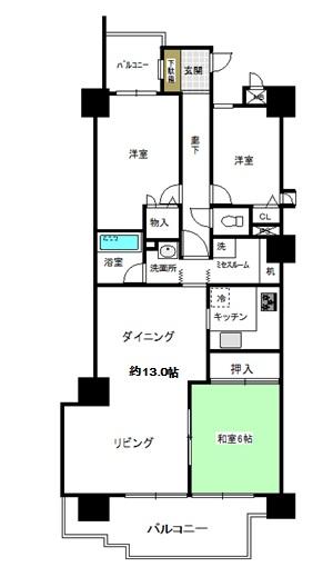 Floor plan. 3LDK + S (storeroom), Price 10.8 million yen, Occupied area 79.47 sq m , Balcony area 13.79 sq m