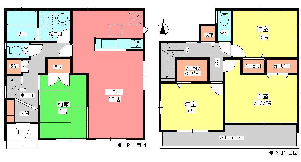 Floor plan. 34,800,000 yen, 4LDK, Land area 123.67 sq m , Building area 100.6 sq m