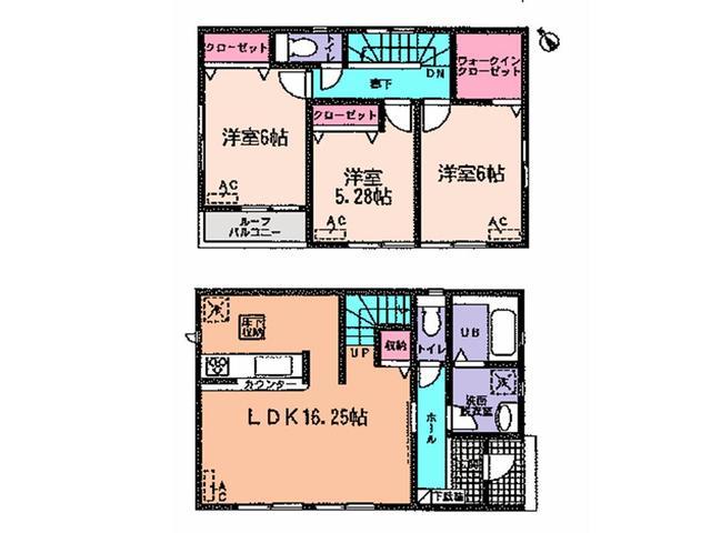 Floor plan. 23,900,000 yen, 4LDK, Land area 118.69 sq m , Building area 98.35 sq m