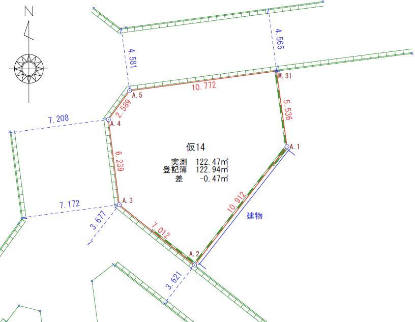 Compartment figure. Land price 14.8 million yen, Land area 122.94 sq m provisional survey map