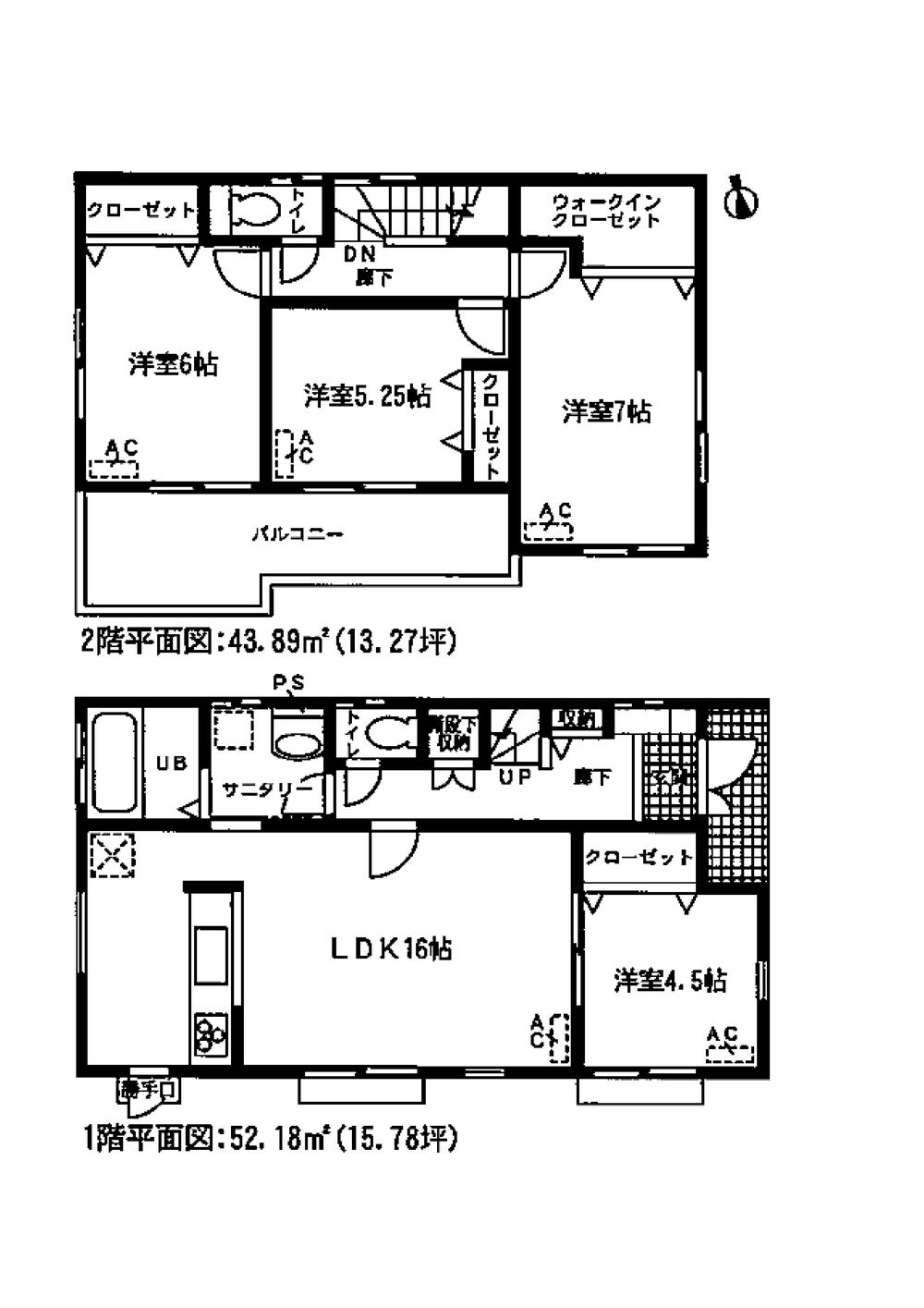 Floor plan. 31,800,000 yen, 4LDK, Land area 138.12 sq m , Building area 96.07 sq m