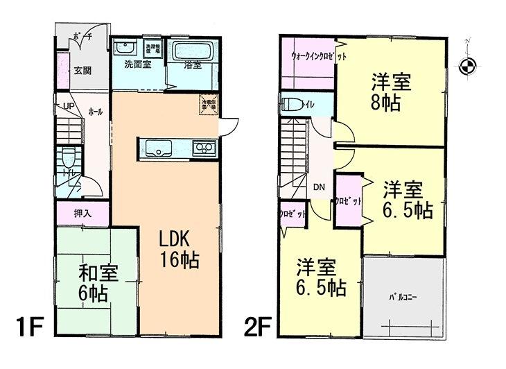 Floor plan. 32,800,000 yen, 4LDK, Land area 163.13 sq m , Building area 98.82 sq m