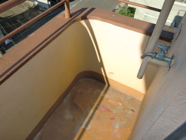 Balcony. It can be installed washing machine!